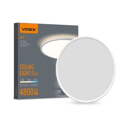 LED Ceiling Light with decorative backlight VIDEX DL5R 44W 3000K-4000K-5000K 220V White