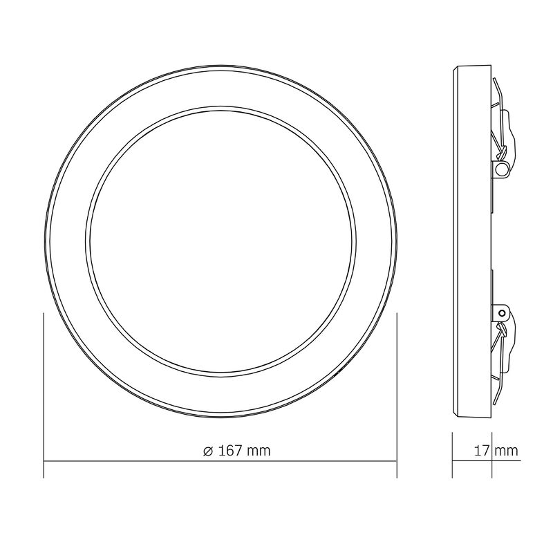 LED Ceiling Light VIDEX DL6R 12W 3000K-4000K-65000K 230V White