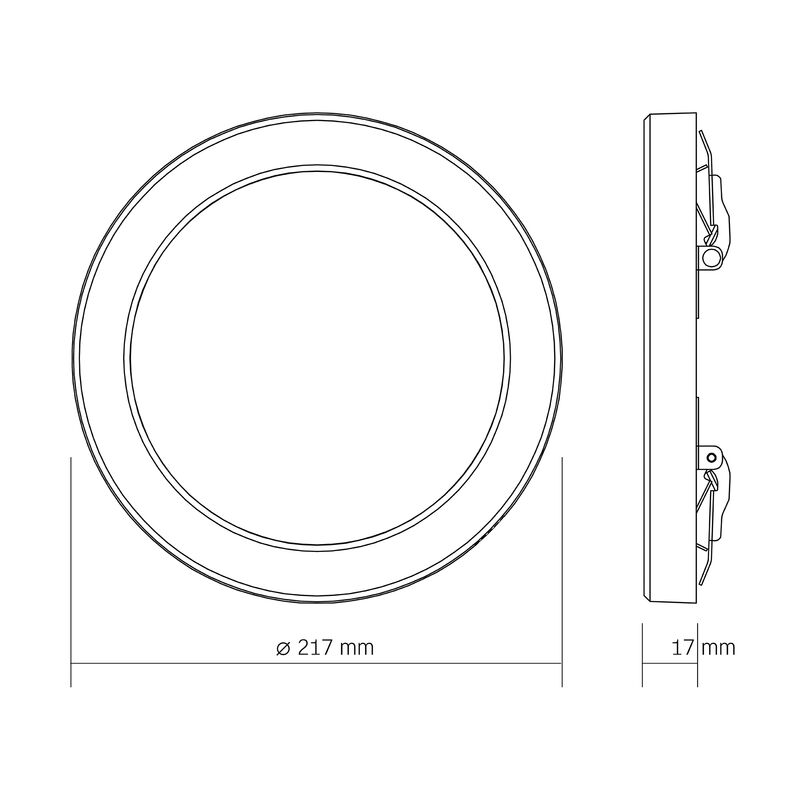 LED-Deckenleuchte VIDEX DL6R 18W 3000K-4000K-6500K 230V weiß