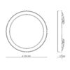 LED Ceiling Light VIDEX DL6R 24W 3000K-4000K-65000K 230V White