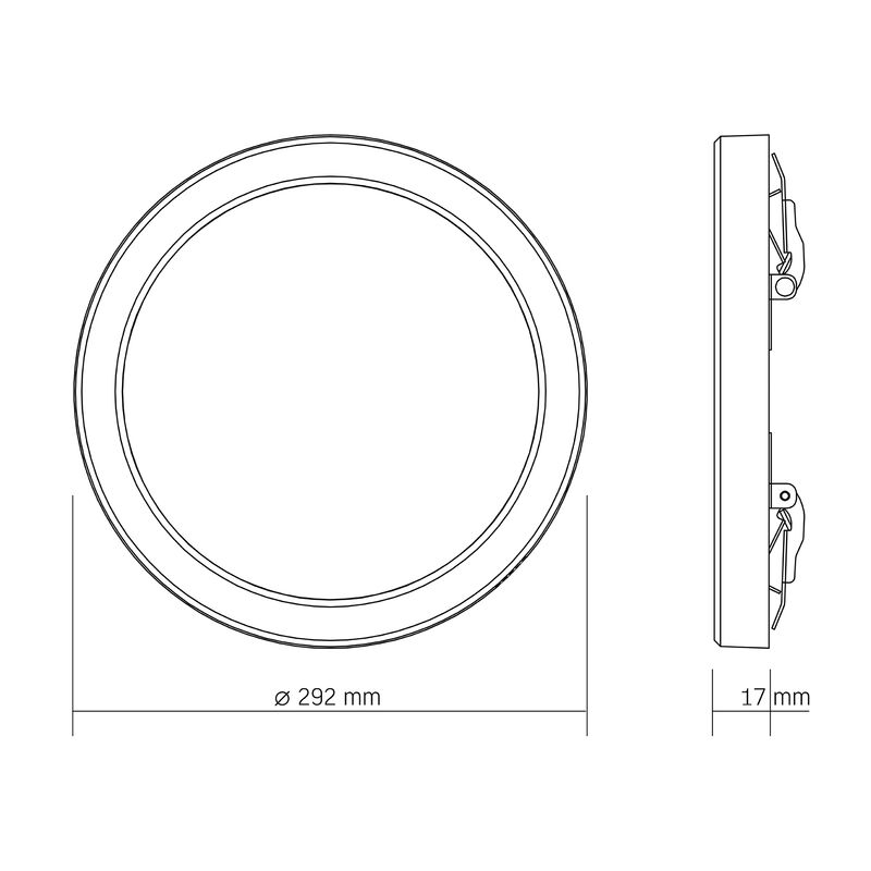 LED Ceiling Light VIDEX DL6R 24W 3000K-4000K-65000K 230V White