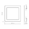 LED Ceiling Light VIDEX DL6S 12W 3000K-4000K-65000K 230V White