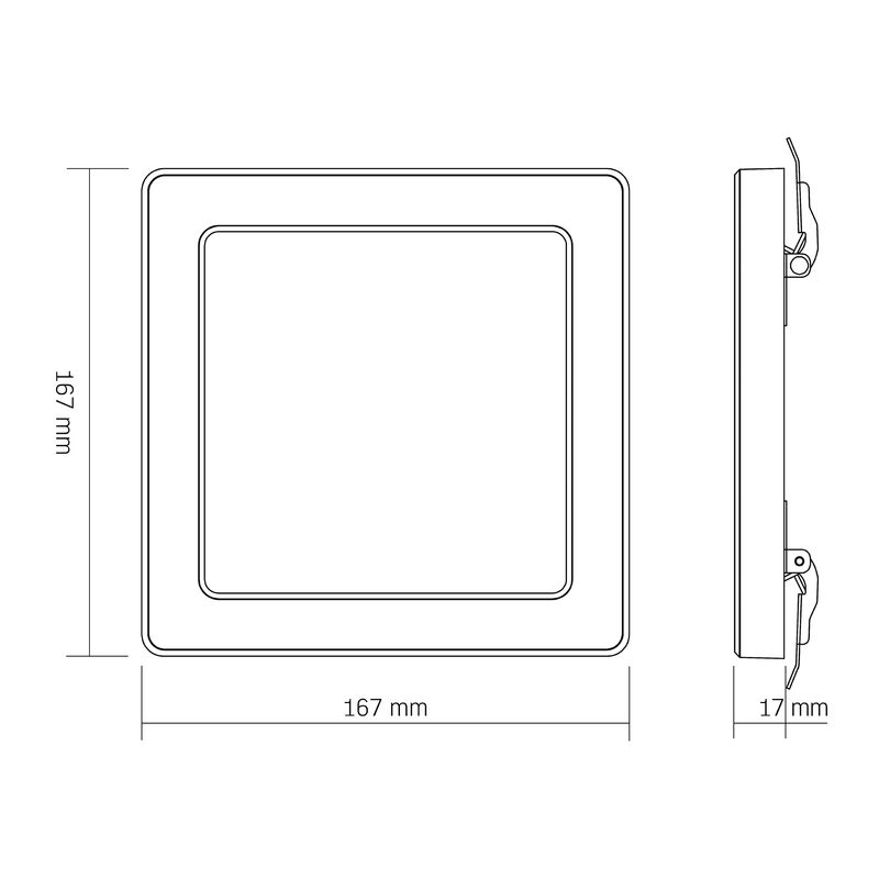 LED Ceiling Light VIDEX DL6S 12W 3000K-4000K-65000K 230V White