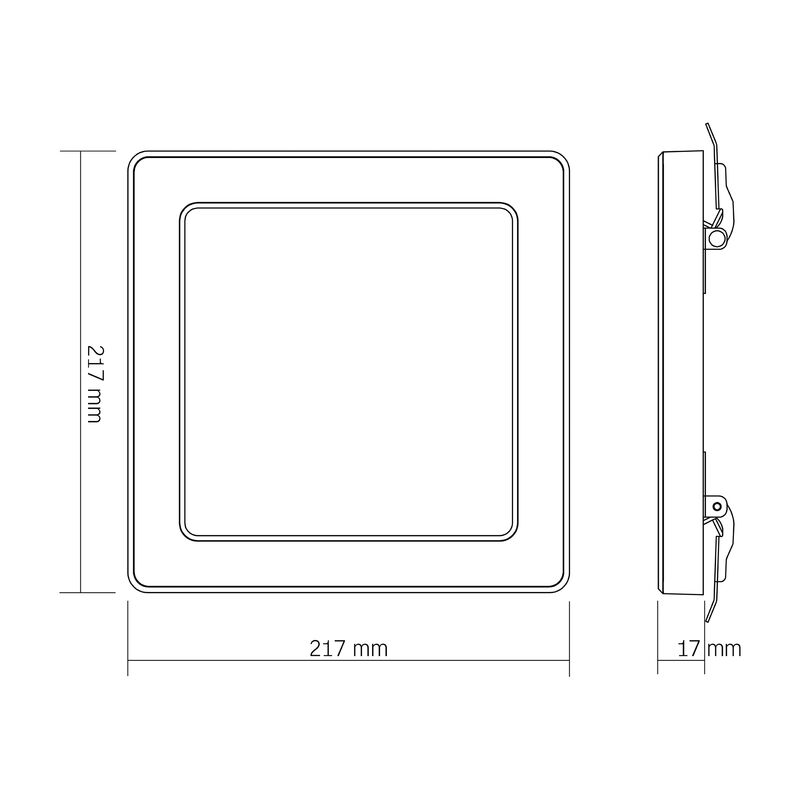 LED Ceiling Light VIDEX DL6S 18W 3000K-4000K-65000K 230V White