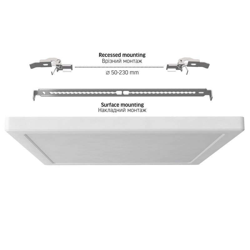 LED Ceiling Light VIDEX DL6S 24W 3000K-4000K-65000K 230V White