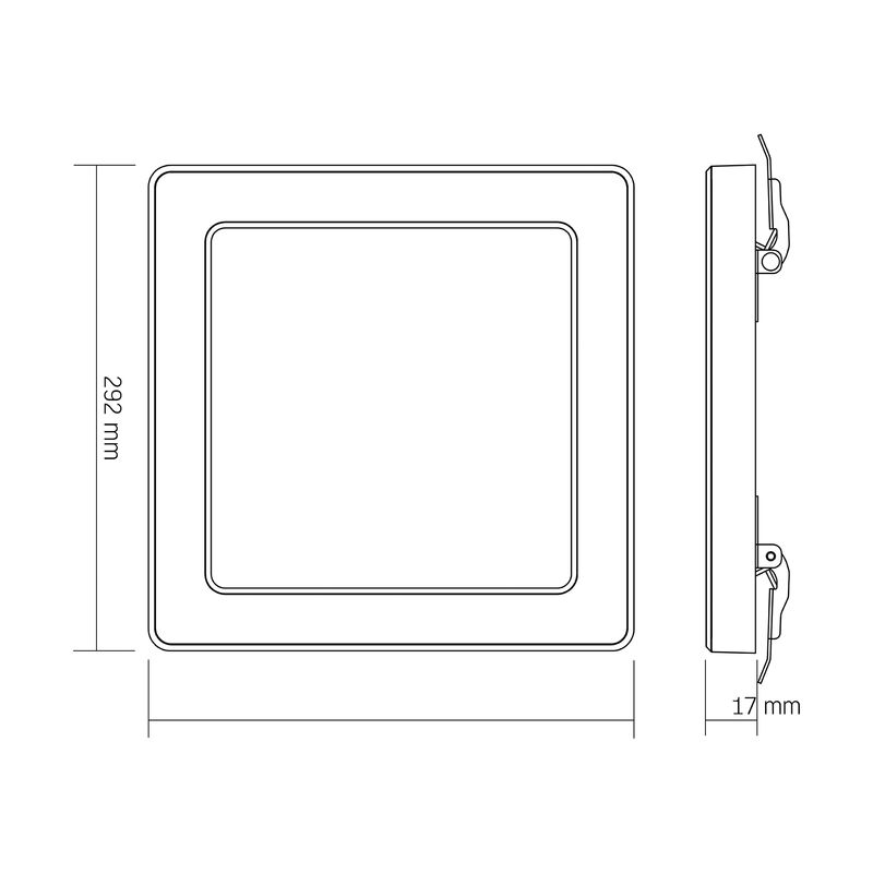 LED Ceiling Light VIDEX DL6S 24W 3000K-4000K-65000K 230V White