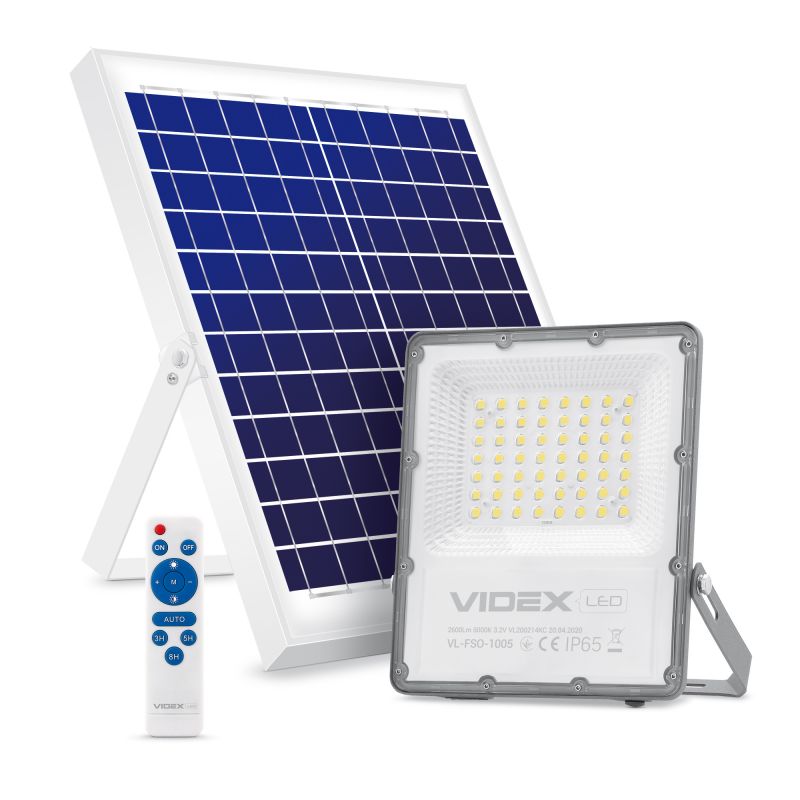 LED Solar Floodlight VIDEX 30W 5000K