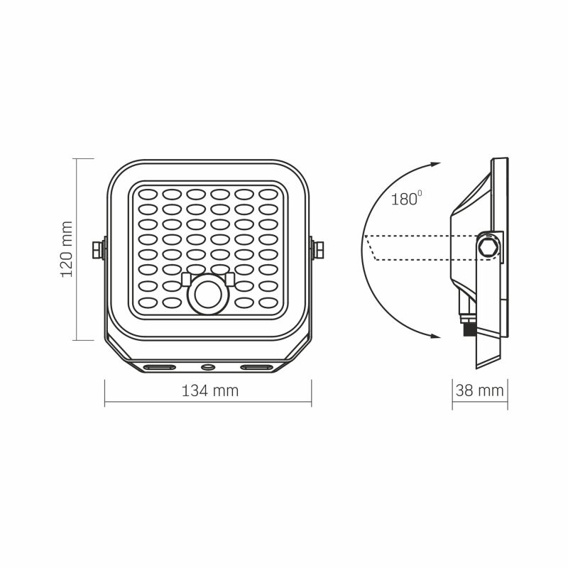 LED Solar Floodlight with motion sensor VIDEX VL-FSO4-205-S 1400Lm 5000K