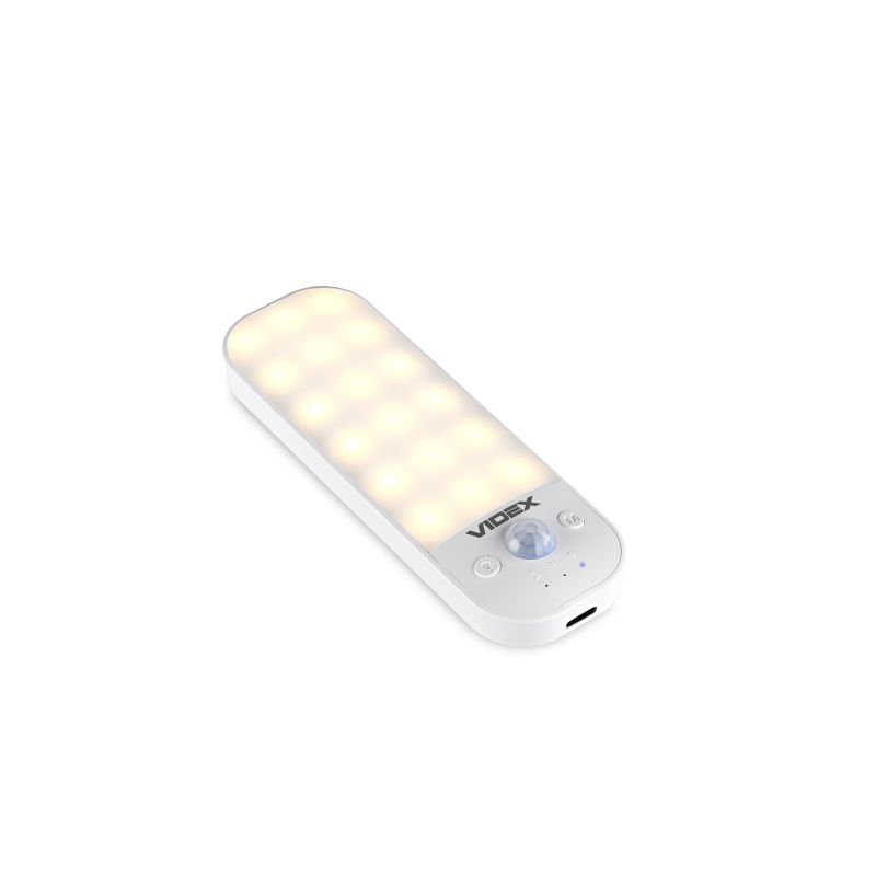 LED RECHARGEABLE NIGHT LIGHT with MOTION SENSOR VIDEX VL-NL014W-S