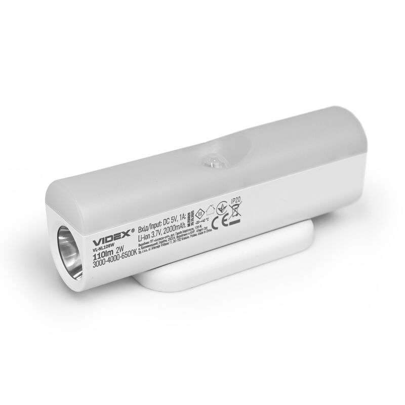 LED RECHARGEABLE NIGHT LIGHT with MOTION SENSOR VIDEX VL-NL108W