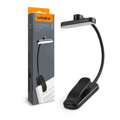 LED RECHARGEABLE READING LAMP VIDEX VL-NL134B Black