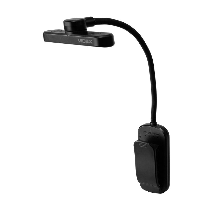 LED RECHARGEABLE READING LAMP VIDEX VL-NL134B Black