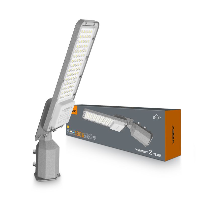LED Street Light VIDEX IP65 SLE17 50W 5500Lm 5000K 220V