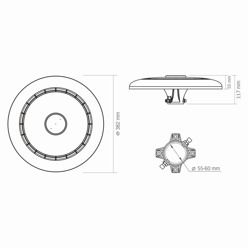 LED Park Light VIDEX VL-SLP01-120B IP65 120W 220V