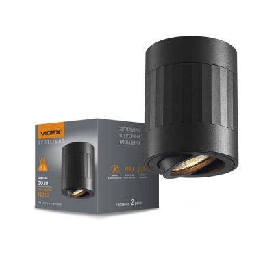 Ceiling spotlight luminaire VIDEX-GU10-PAUL-BLACK
