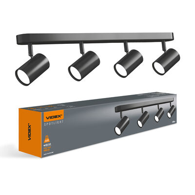 Wall and ceiling spotlight luminaire VIDEX for 4xGU10 lamp VL-SPF05B-WPB