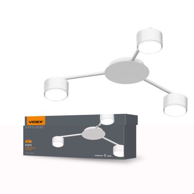 Ceiling spotlight luminaire VIDEX for 3xGX53 lamp VL-SPF20B-W