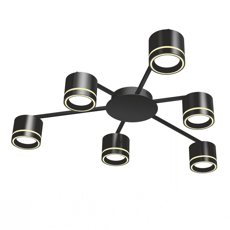 Ceiling spotlight luminaire VIDEX for 6xGX53 lamp VL-SPF21B-BP