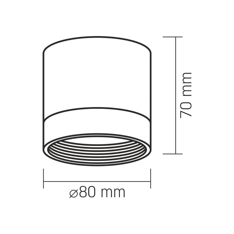 Ceiling spotlight luminaire VIDEX for GX53 lamp VL-SPF25A-B