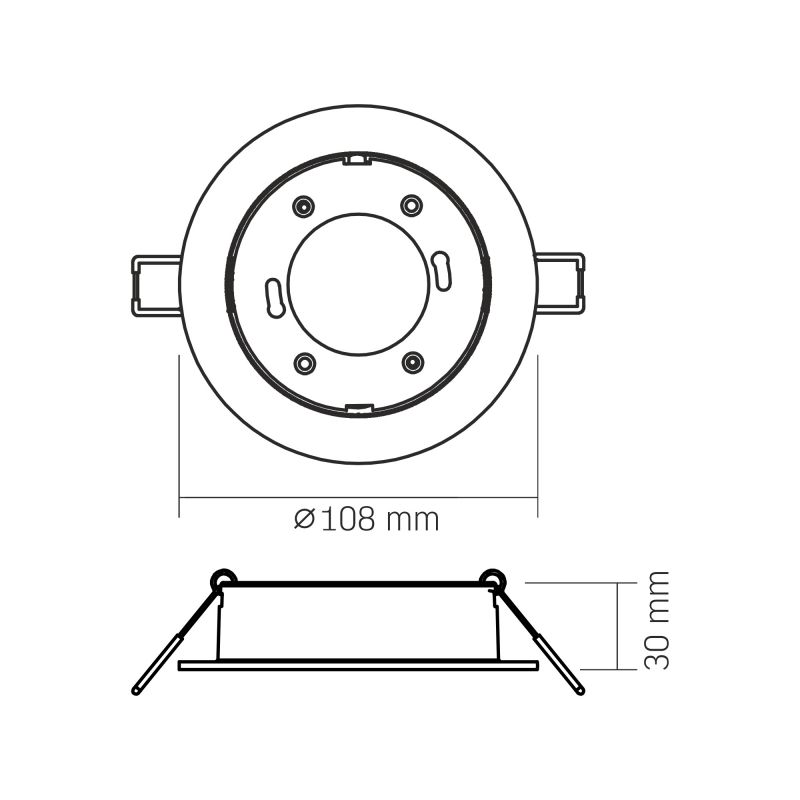 Recessed spotlight luminaire VIDEX for GX53 lamp VL-SPF27R-B