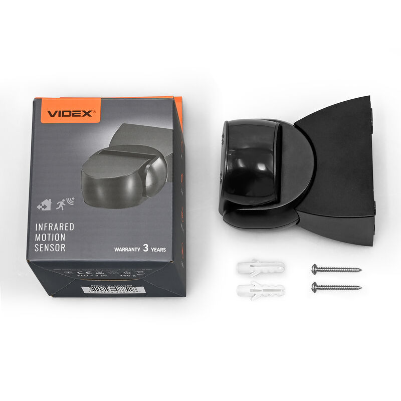 PIR motion and light sensor VIDEX VL-SPW15B 1200W IP65 Black