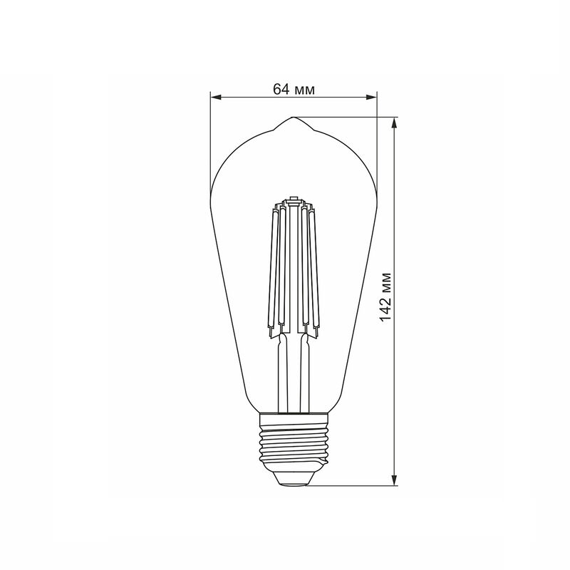 LED Bulb VIDEX Filament ST64FAD 6W E27 2200K Dimmer bronze