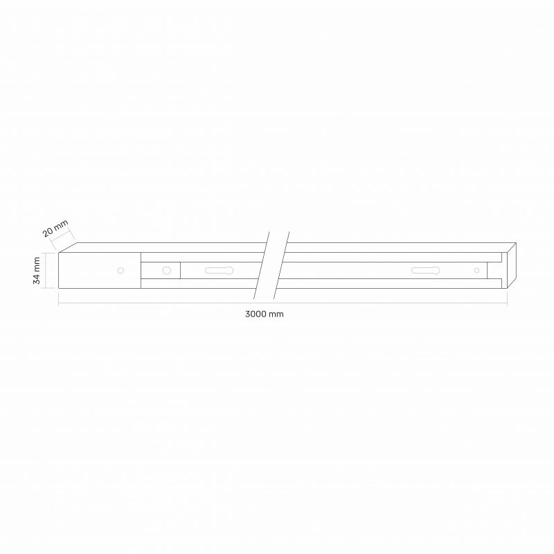 1-Phase Busbar VIDEX 3m White