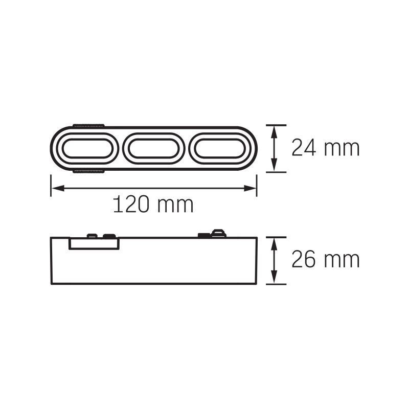 LED Light for Magnetic slim track light system VIDEX VL-TRMS-LD13B Black