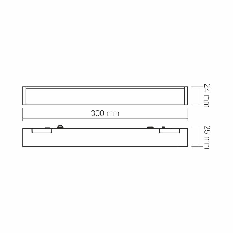 LED Light for Magnetic slim track light system VIDEX VL-TRMS-LD430B Black