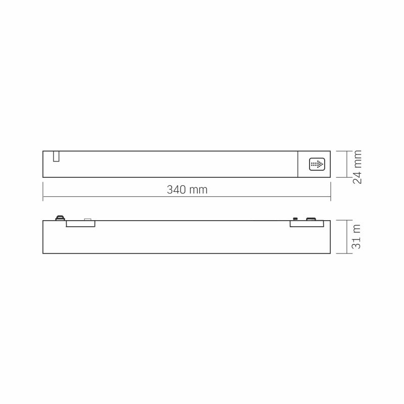 Power supply for magnetic slim track light system VIDEX VL-TRMS-P200B 200W