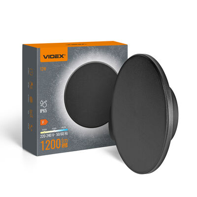 LED wall-mounted Light IP65 VIDEX 12W 3000K-4000K-6500K 1200Lm Black