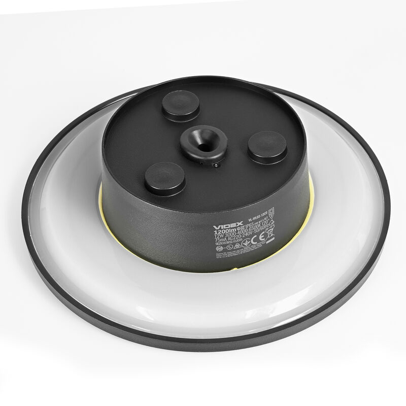 LED wall-mounted Light IP65 VIDEX 12W 3000K-4000K-6500K 1200Lm Black