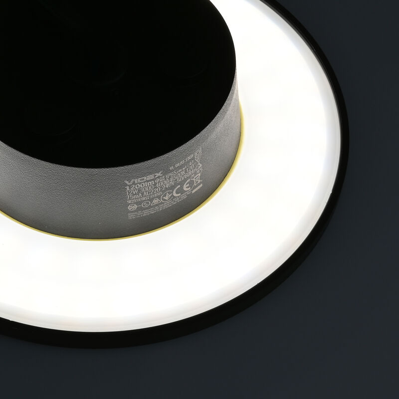 LED wall-mounted Light IP65 VIDEX 12W 3000K-4000K-6500K 1200Lm Black