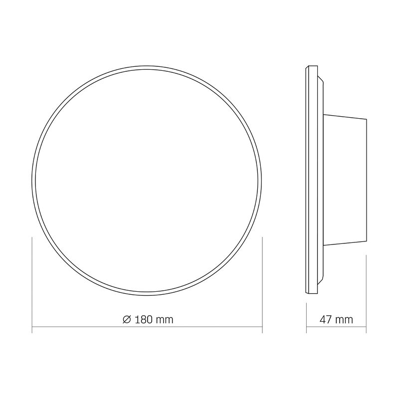 LED wall-mounted Light IP65 VIDEX 12W 3000K-4000K-6500K 1200Lm White