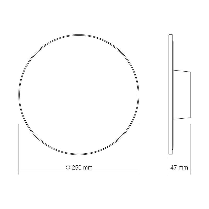 LED wall-mounted Light IP65 VIDEX 18W 3000K-4000K-6500K 1850Lm Black