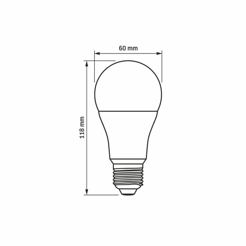 LED Bulb VIDEX-E27-A60-12W-WW