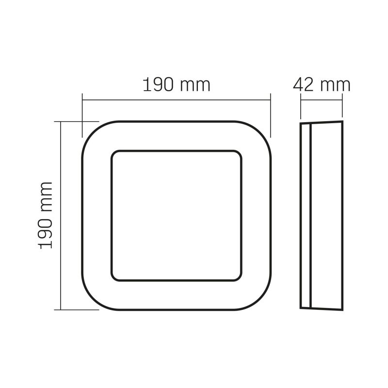 LED Bulkhead Light VIDEX-BULKHEAD-LED-VIKA-BLACK-15W-NW