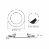 LED Recessed Downlight VIDEX-DOWNLIGHT-LED-DLBR-064-BLACK-6W-NW