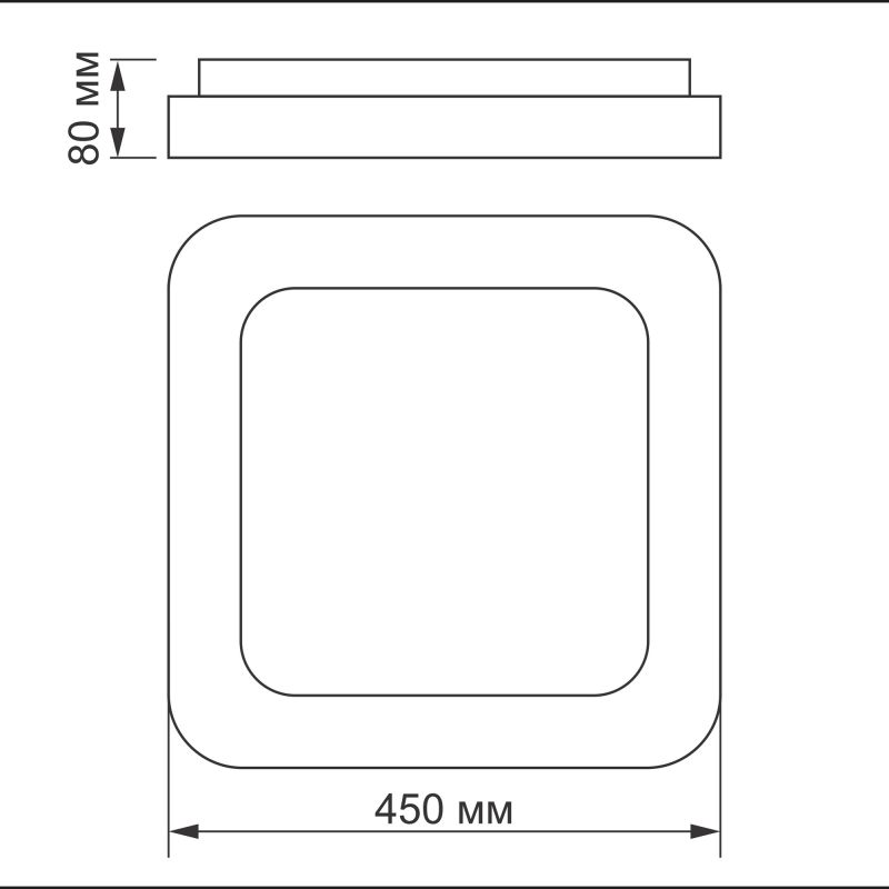 LED Ceiling Fixture VIDEX-LED-EDGE-SC-72W-WHITE