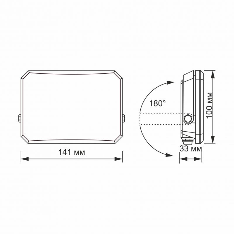 LED Floodlight VIDEX-FLOOD-LED-F3-30W-5K