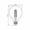 LED Bulb VIDEX-E27-G95-7W-FIL-DIM-AMBER-WW
