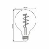 LED Bulb VIDEX-E27-G95-4W-FIL-DIM-SPIRAL-GRAPHITE-WW
