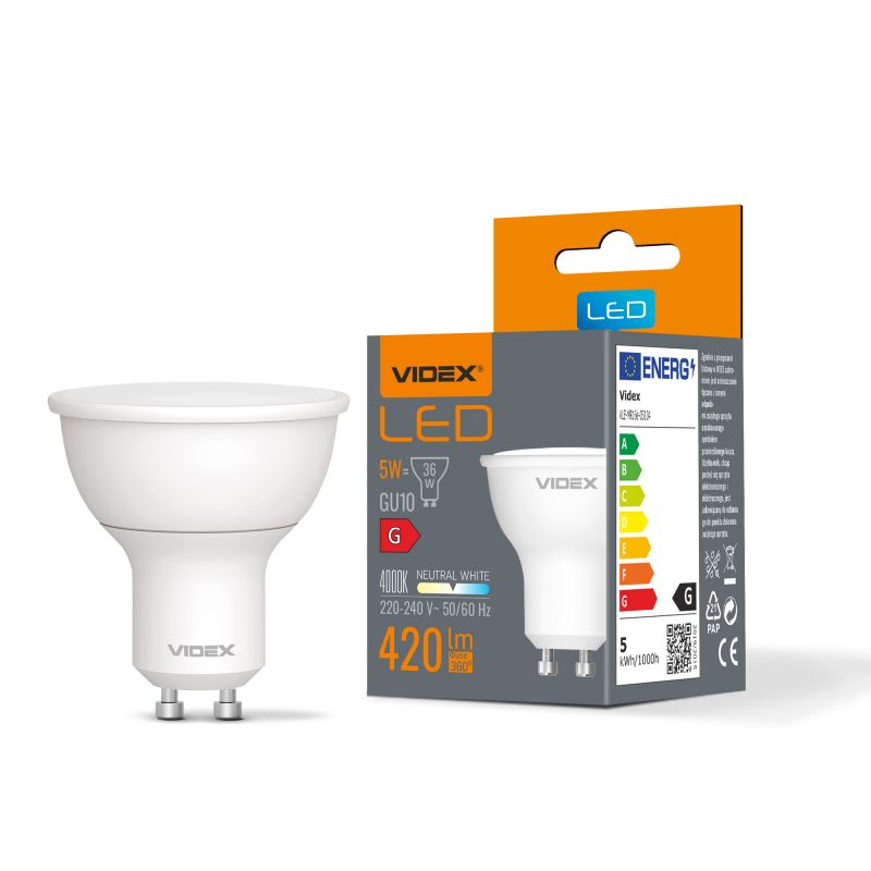 LED Bulb VIDEX-GU10-5W-NW