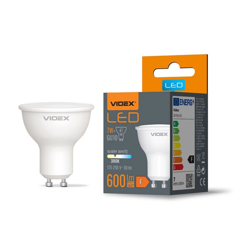 LED Bulb VIDEX-GU10-7W-WW