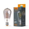 LED Bulb VIDEX-E27-ST64-4W-FIL-DIM-SPIRAL-GRAPHITE-WW
