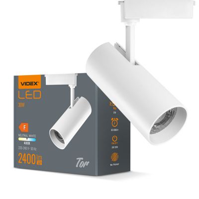 LED Track Light VIDEX-TOR-30W-WHITE