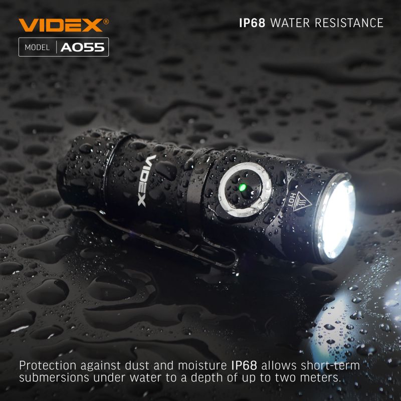 LED Portable Flashlight VIDEX VLF-A055 600Lm 5700K