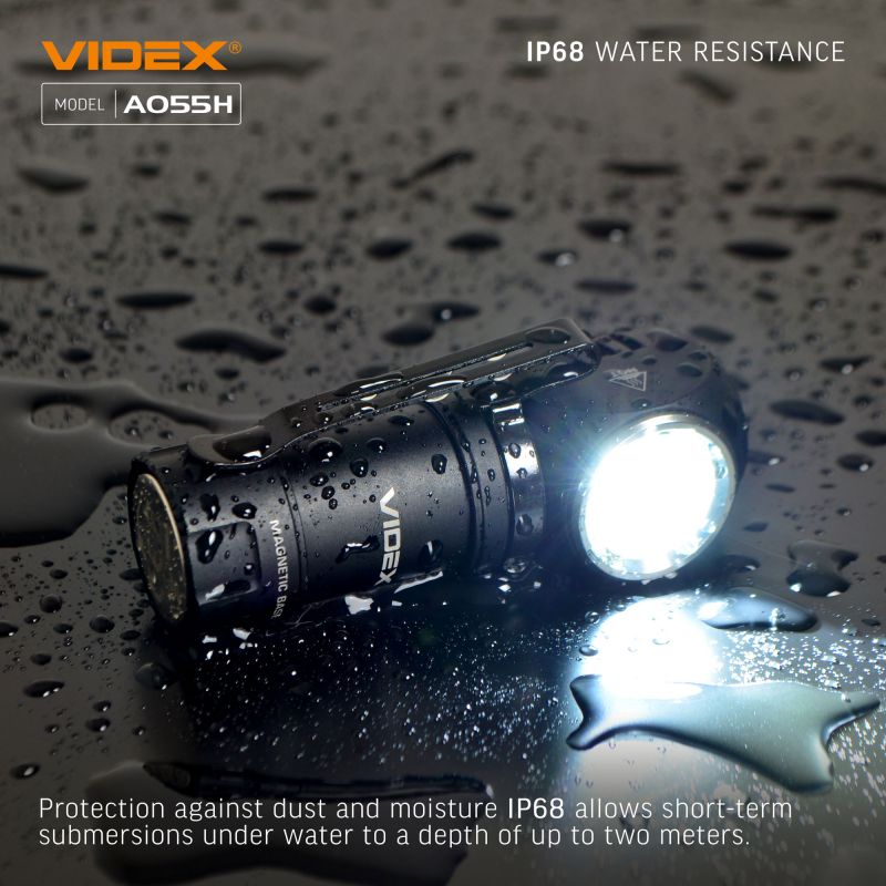 LED Portable Flashlight VIDEX VLF-A055H 600Lm 5700K