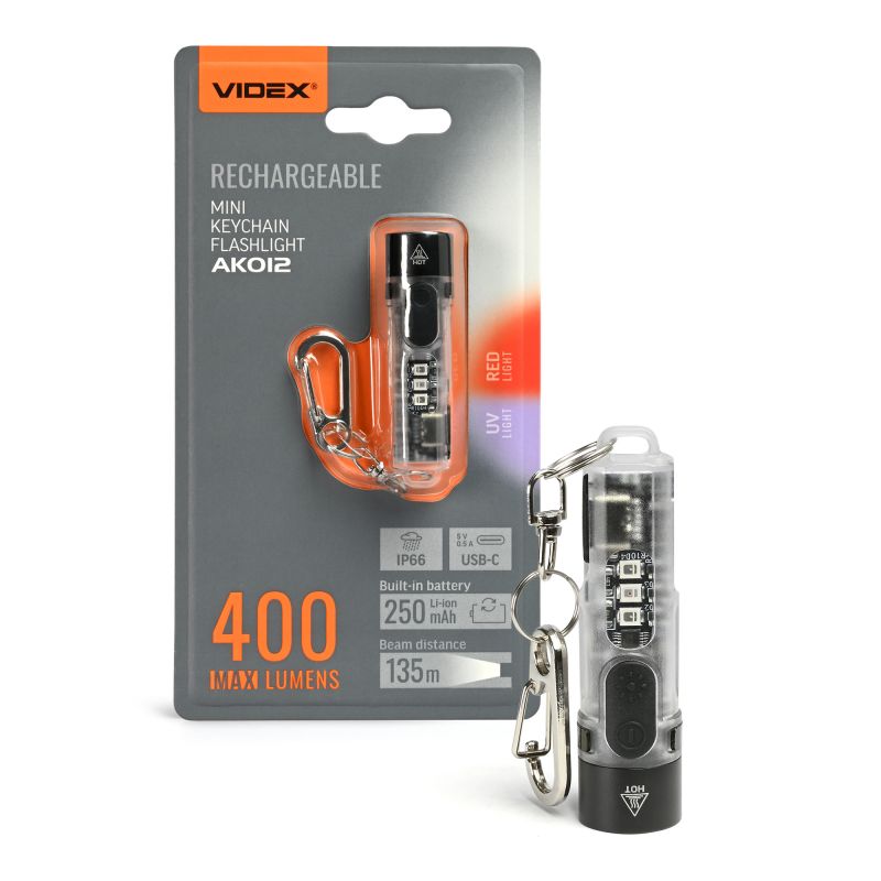 Mini LED Flashlight VIDEX VLF-AK012 400Lm 5000K