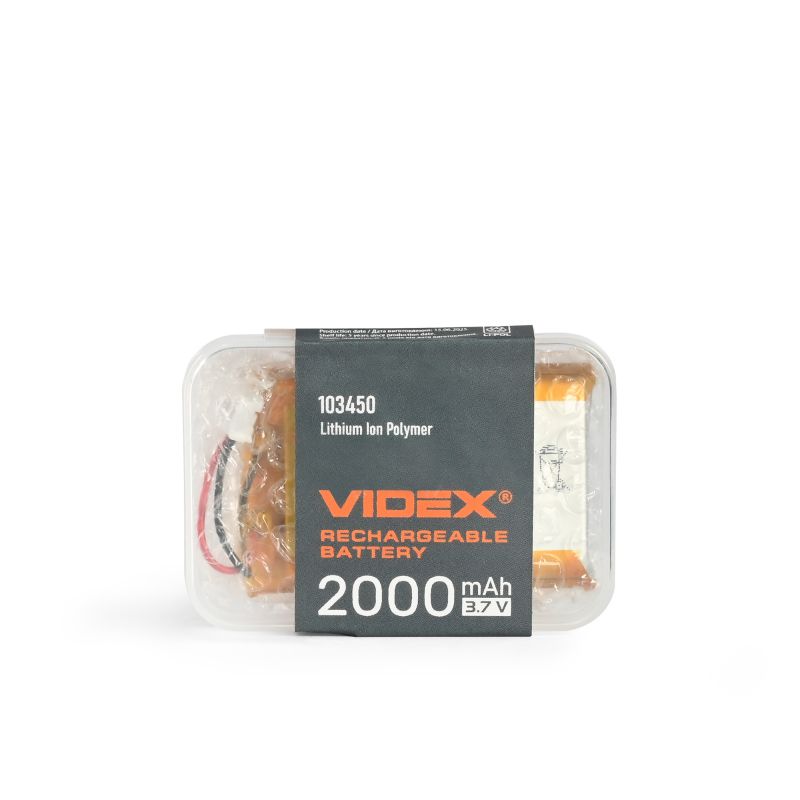 RECHARGEABLE Battery VIDEX Li-pol VLF-B103450-20 2000mAh